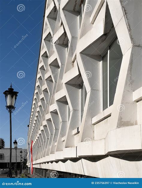 The Building Wall Of The Structure Contains Repetition Rhythm Pattern