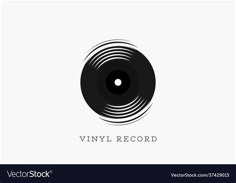 Vinyl Record Logo Design Royalty Free Vector Image