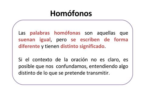 Hom Fonos Y Acento Diacritico Ppt