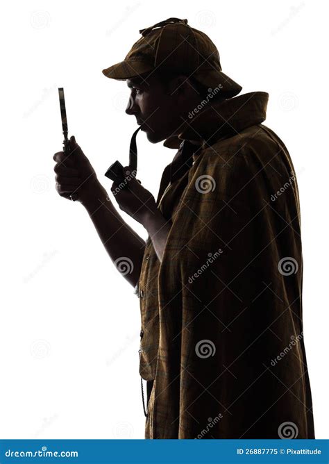 Sherlock Holmes Silhouette Stock Image Image Of Portrait 26887775