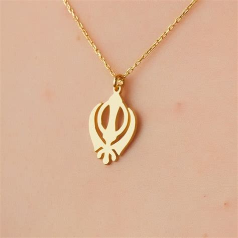 Mens Sikh Khanda Necklace Etsy