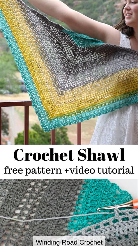 Desert Sunset Shawl Free Crochet Pattern Winding Road Crochet