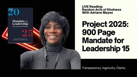 Project Page Mandate For Leadership Part Youtube