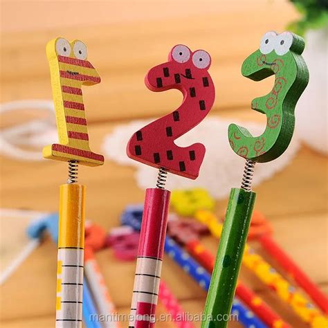 New Creative Cute Number Wooden Pencilsoffice And Study Pencils