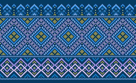 Geometric Ethnic Pattern Vector Embroidery Ornamental Background