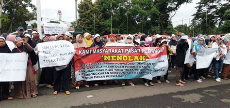 Pedagang Tolak Revitalisasi Pasar Purwadadi Pasundan Ekspres