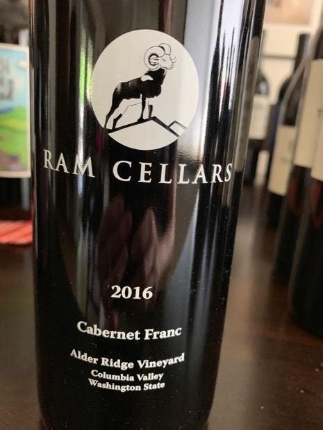 2016 RAM Cellars Cabernet Franc Alder Ridge Vineyard USA Washington