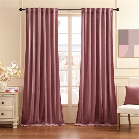 Amazon Nemia Dusty Rose Velvet Curtains For Bedroom Window With