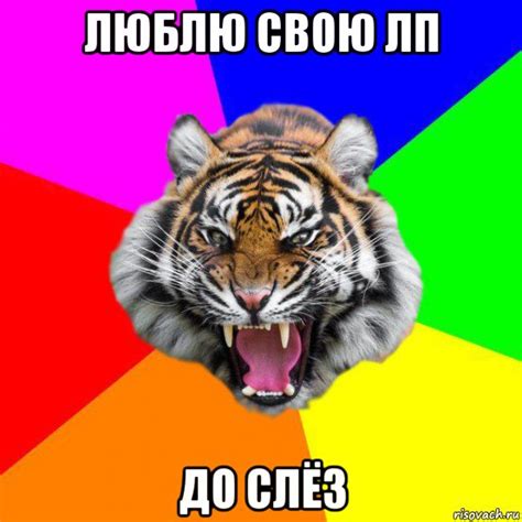 люблю свою лп до слёз, Мем ДЕРЗКИЙ ТИГР - Рисовач .Ру