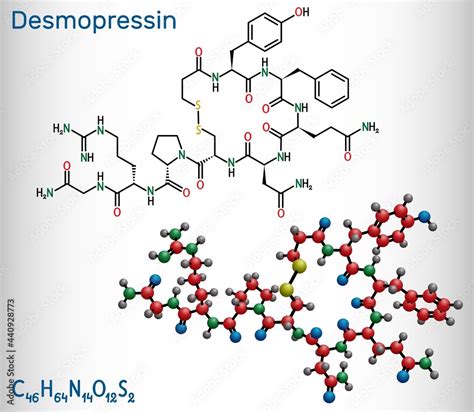 Desmopressin Desmopresina Desmopressinum Molecule It Is Antidiuretic