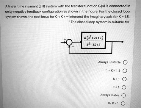 SOLVED A Linear Time Invariant LTI System With The Transfer Function