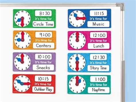 Magnetic Scheduling Clocks Set Of 8 Add To Kids Visual Schedules