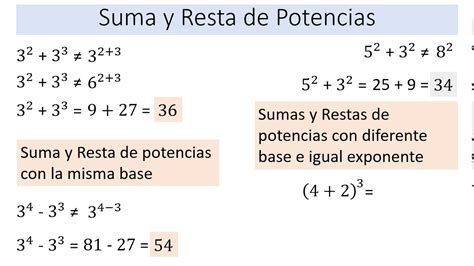 C Mo Se Suman O Restan Los Exponentes En Una Suma