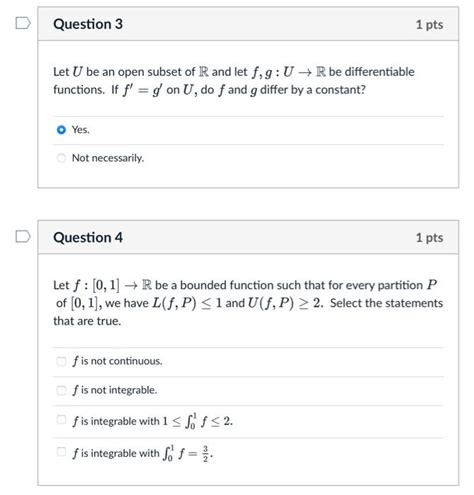 Solved Let U Be An Open Subset Of R And Let F G Ur Be Chegg