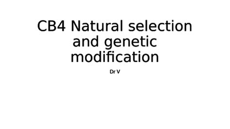 Presentation Covering All Topics Of Cb4 Natural Selection Revision Teaching Resources