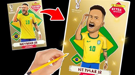 Como Desenhar O Neymar Legend Dourado Drawing Neymar Cup Figurine