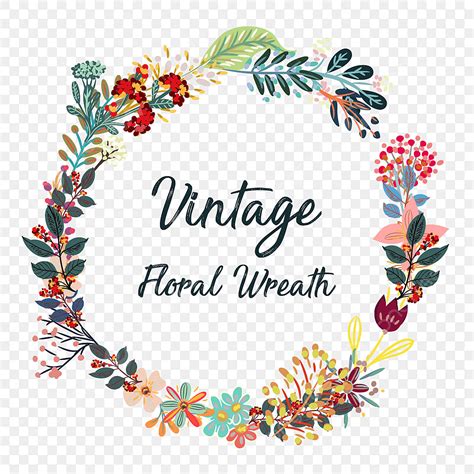 Free Vintage Flower Wreath Vector | Best Flower Site