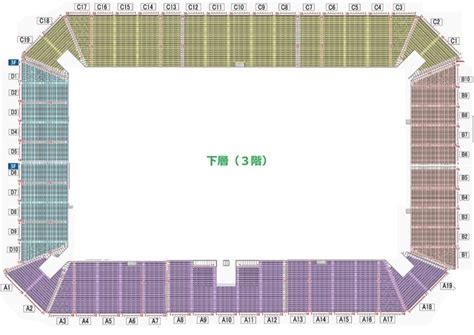 【座席表予想図】パナソニックスタジアム吹田 市立吹田サッカースタジアム 座席表予想図 アリーナ