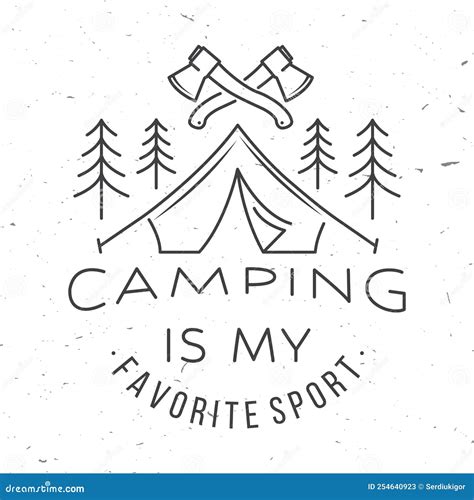 Camping Is My Favorite Sport Vector Illustration Concept For Shirt Or