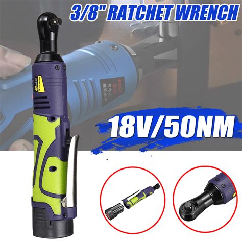 18V 3 8 Cordless Electric Ratchet Wrench Tool Set With Battery