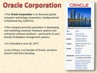 Oracle corporation | PPT