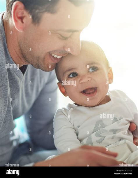 Dad And His Boy What A Joy An Adorable Baby Boy Bonding With His