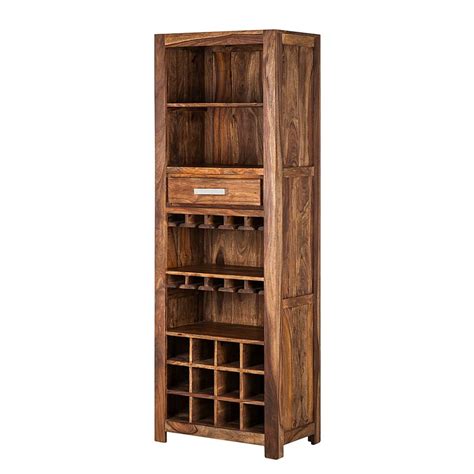 Scaffale Per Vino Ohio Legno Massello Di Sheesham Cerato Home24