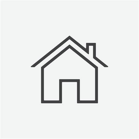 House Or Home Vector Icon In Linear Style Home Vector Icon