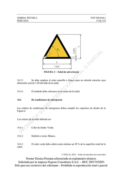 Norma T Cnica Peruana Ntp Se Ales De Seguridad Pdf