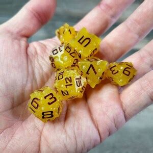 Cheese Dice Set Dnd Resin Sharp Edge D D Dice Set For Etsy