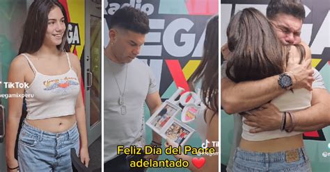 carlos ‘tomate barraza llora tras recibir sorpresa de su hija gaela barraza por el día del