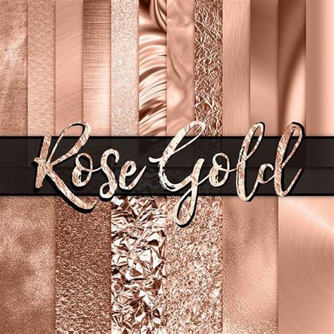 Rose Gold Digital Paper Rose Gold Background Rose Gold Paper Rose