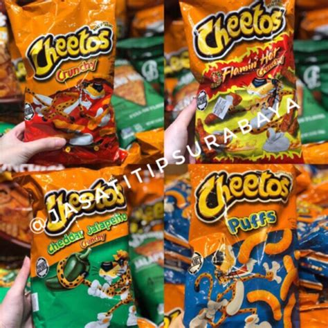 Cheetos Crunchy Flaming Hot Flamin Hot Jalapeno Puffs Gr Shopee Indonesia