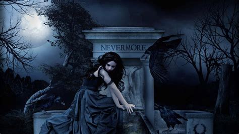 Download Gothic Fantasy_ Nevermore Mourning Wallpaper | Wallpapers.com