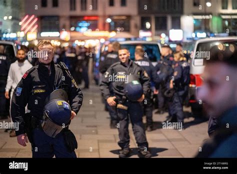 Wien Österreich 11 Oktober 2023 Illegale Demonstration pro