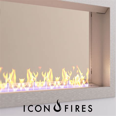 Icon Fires Double Sided Slimline 1350 Fireboxes Fireplace Naked