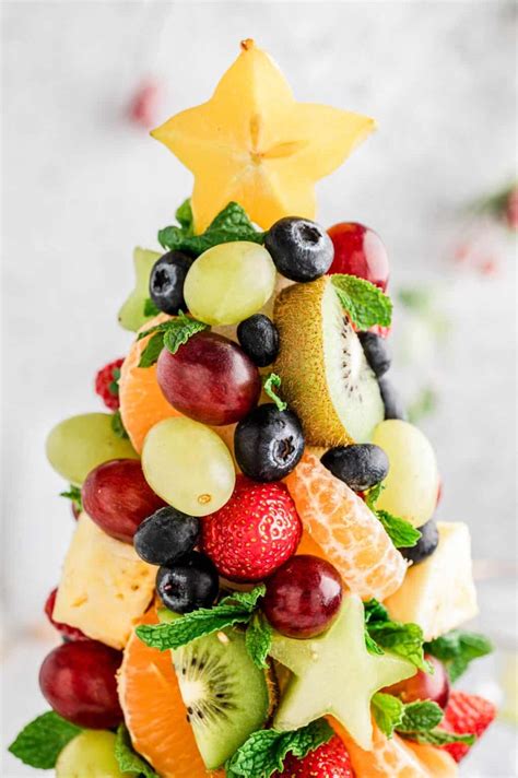 Fruit Christmas Tree Centerpiece - Haute & Healthy Living