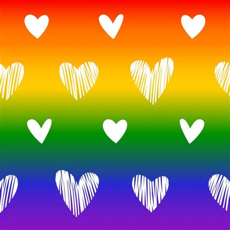 Premium Vector Lgbt Gradient Banner Rainbow Colors Hearts Pattern