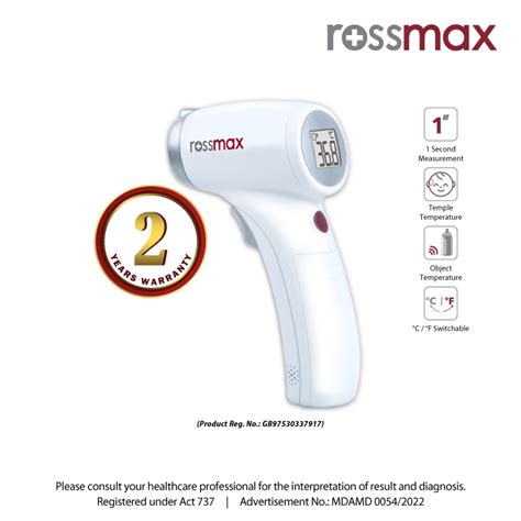 Rossmax Professional Non Contact Gun Type Thermometer Model Hc700