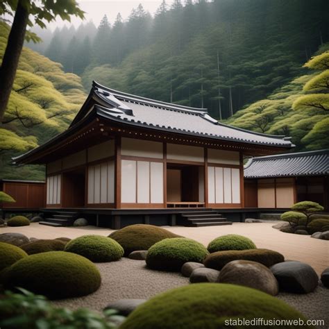 Gorgeous Japanese House in Forest | Stable Diffusion Online