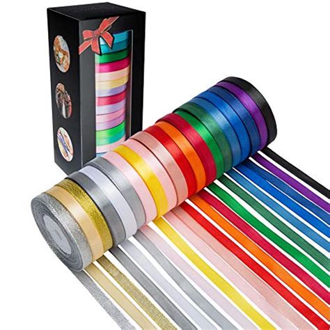 Colors Yard Satin Ribbon Silk Ribbon Rolls Glitter