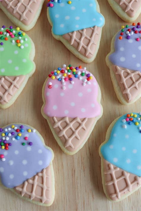 Ice Cream Cone Sugar Cookies Homemade Heather