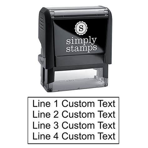 Custom 4 Line Rubber Stamp Simply Stamps