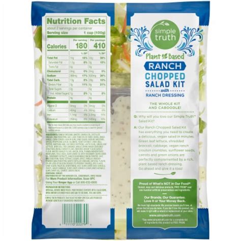 Simple Truth™ Plant Based Ranch Chopped Salad Kit With Ranch Dressing 78 Oz Pick ‘n Save