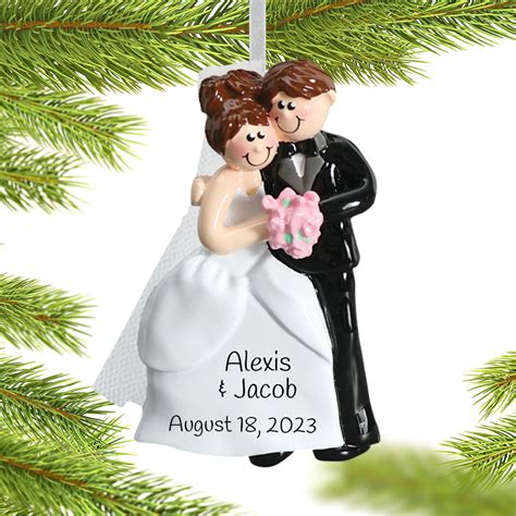 Wedding Couple Personalized Christmas Ornament Ornament Shop