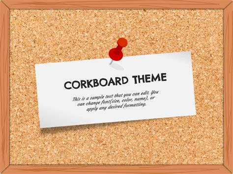 Free Cork Board Presentation Theme For PowerPoint And Google Slides