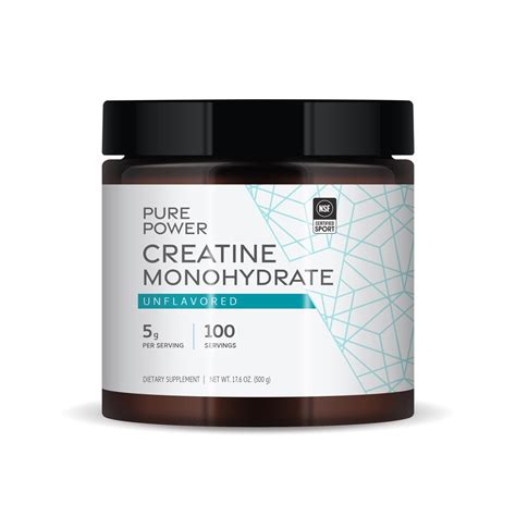 Pure Power Creatine Monohydrate NSF Certified For Sport Unflavored