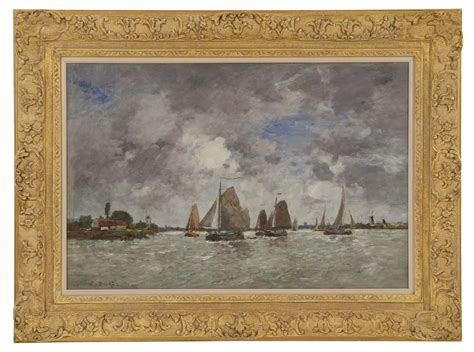 Eugène Boudin | Paintings prev. for Sale | Sailing ships on the Maas