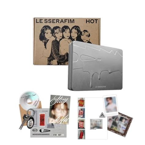 LE SSERAFIM Th Mini Album HOT TIN CASE Ver Outer Box Tin Case Keyring Magnet A