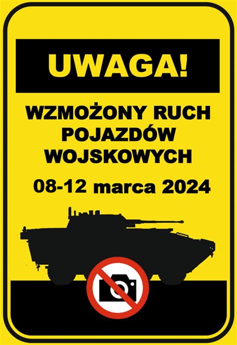 Wzmożony ruch pojazdów wojskowych 08 12 marca 2024 r Powiat Chełmski